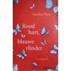 Rood hart, blauwe vlinder